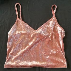pink velvet Tank Top size S